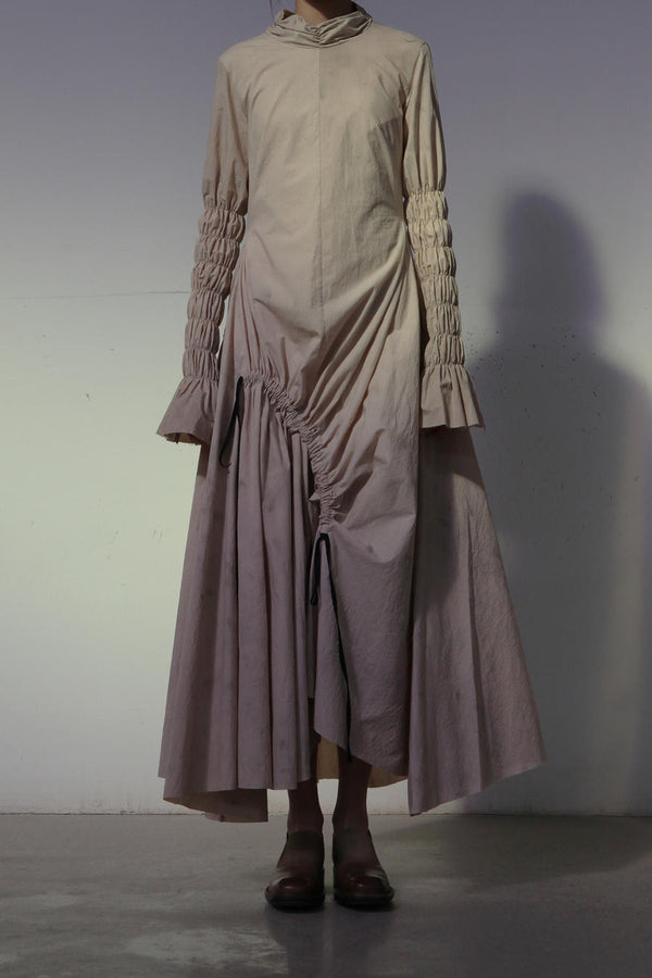 MUTEDANCE MD20SS-KAL25 Zugseil Split Falten Ärmel Kleid